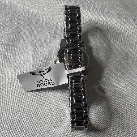 Silver Bracelet Invicta Wildflower Glam Rhinestone Jewelry Watch NWT - Picture 5 of 12